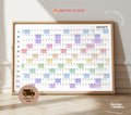 2027 Australian Wall Planner, Public Holidays, Colourful - A0, A1, A1 Laminated or A2