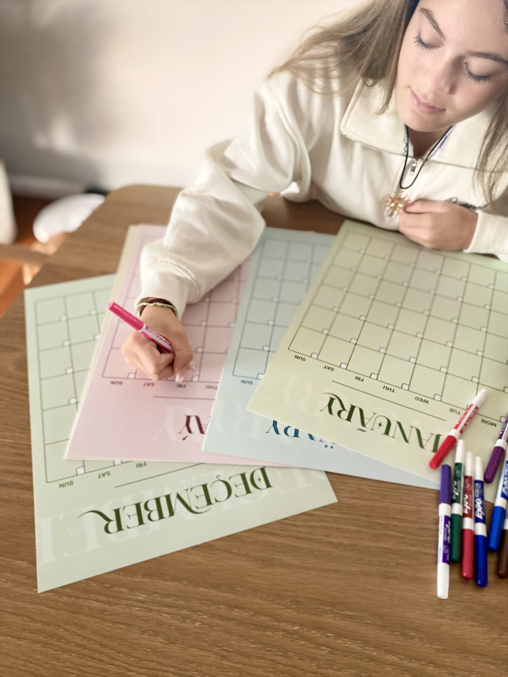 Monthly Wall Planner Pack A3 | 12 month Calendar - Redcliffe image 1