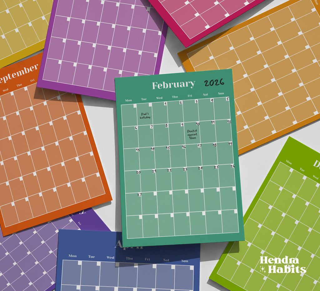 Monthly Wall Planner Pack A3 | 12 month Calendar – Ascot image 0