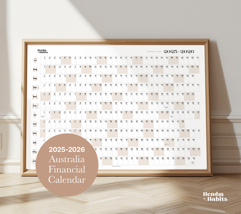 2025/2026 Financial Year Wall Planner Australian A1 image 0