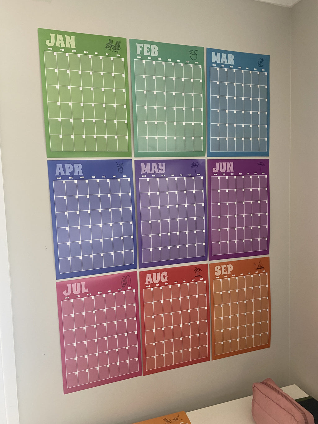 Monthly Wall Planner Pack A3 | 12 Month Calendar - Brighton image 3