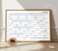 2026 WESTERN AUSTRALIA Wall Planner with School Holidays A0/A1/A2 Matte image 0