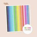 1 sheet of rainbow planner dots.