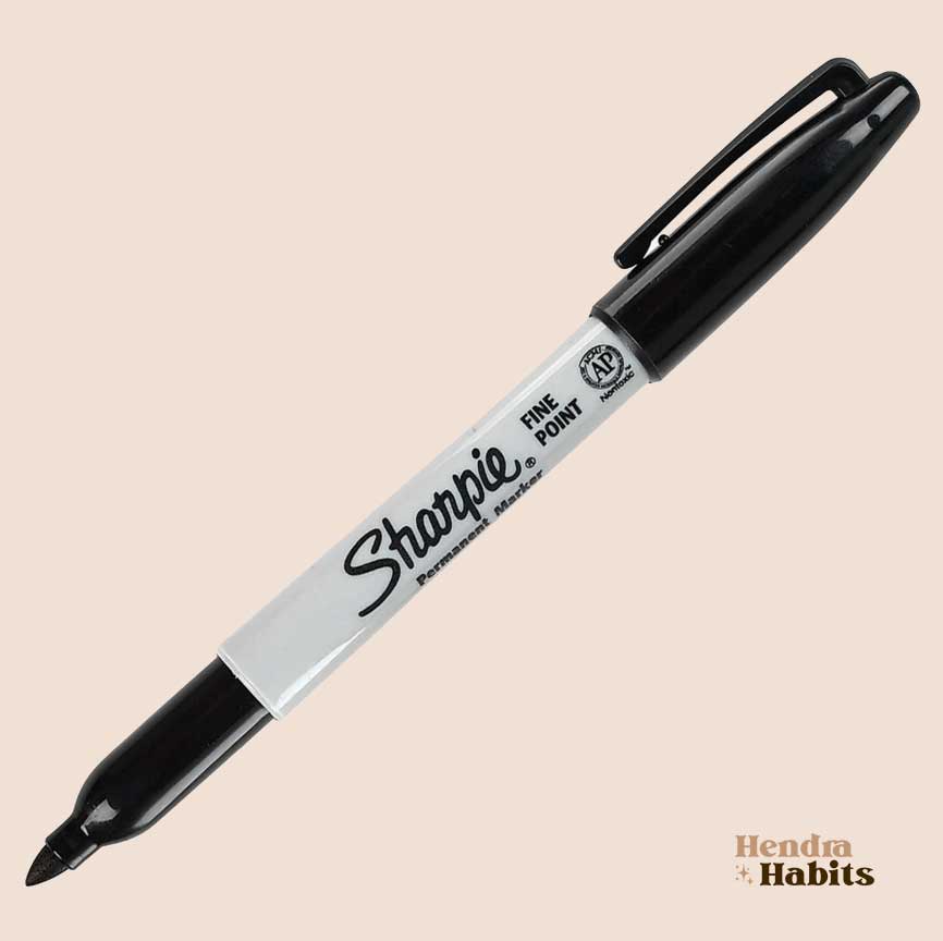 Sharpie Black marker.