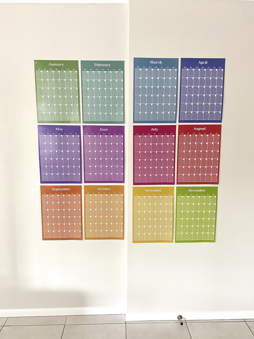 Monthly Wall Planner Pack A3 | 12 month Calendar – Ascot image 1