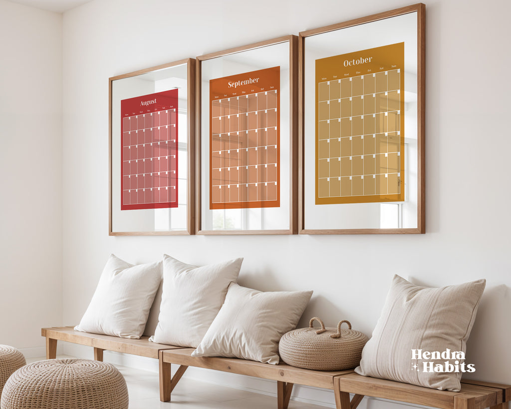 Monthly Wall Planner Pack A3 | 12 month Calendar – Ascot