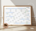 2027 QUEENSLAND Wall Planner A2 Laminated