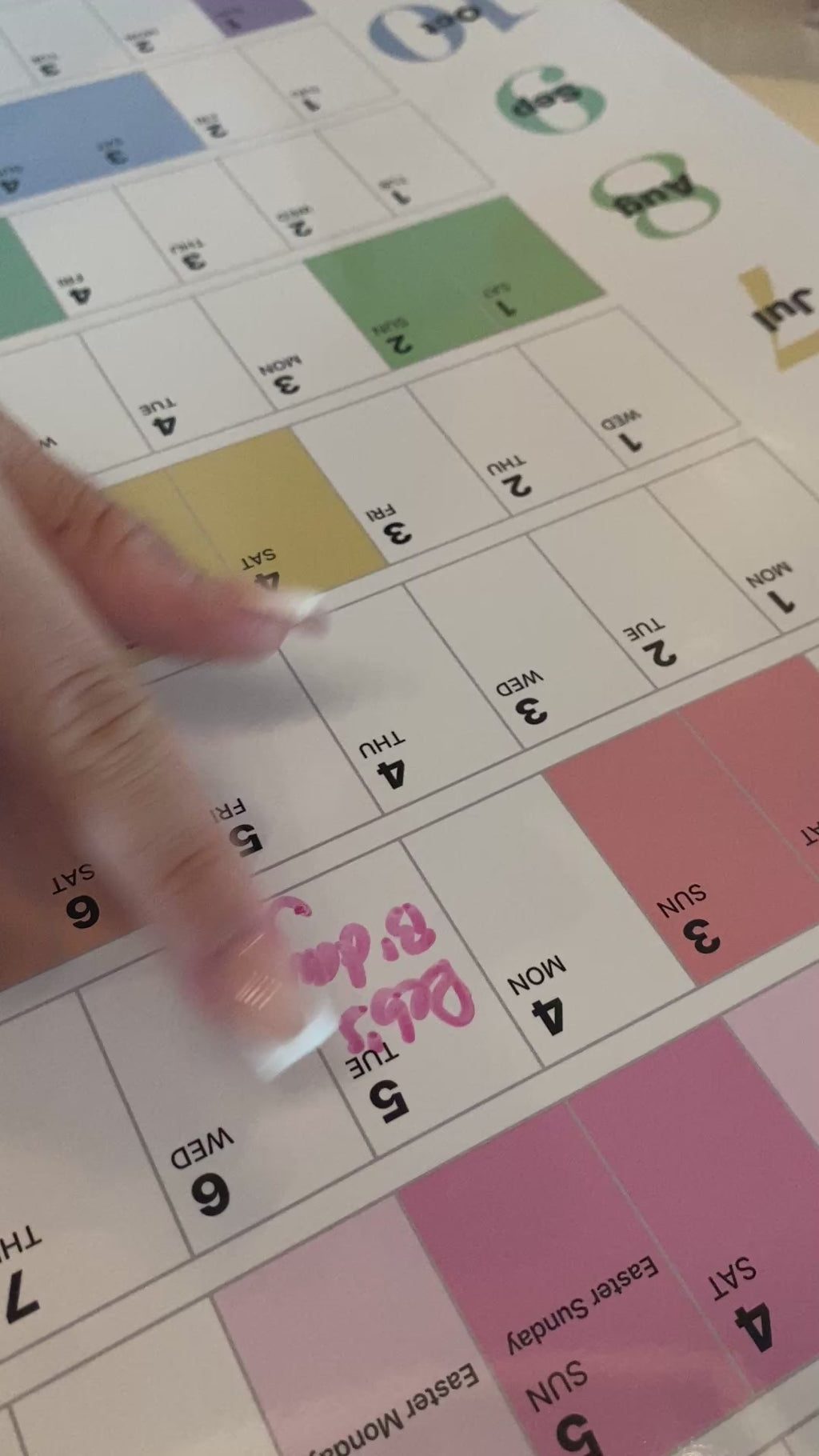 2027 QUEENSLAND Wall Planner A2 Laminated