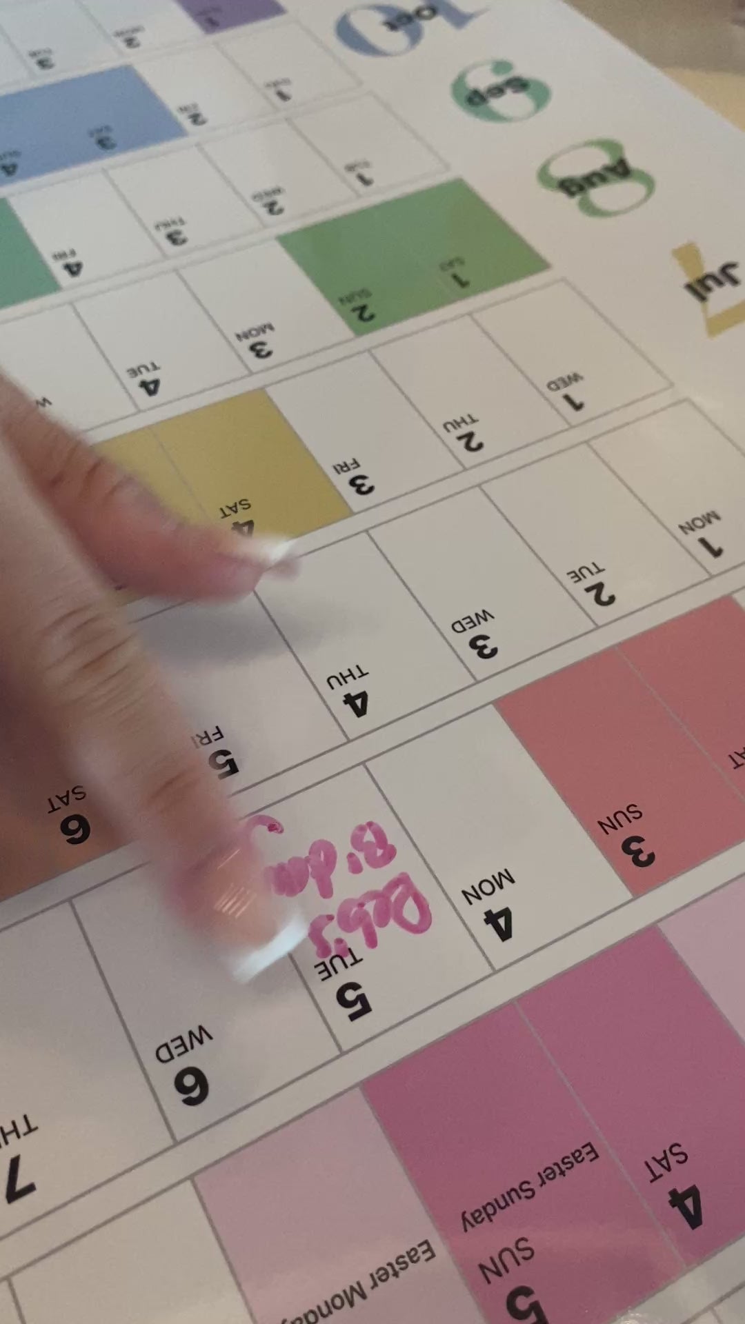 2027 QUEENSLAND Wall Planner A2 Laminated